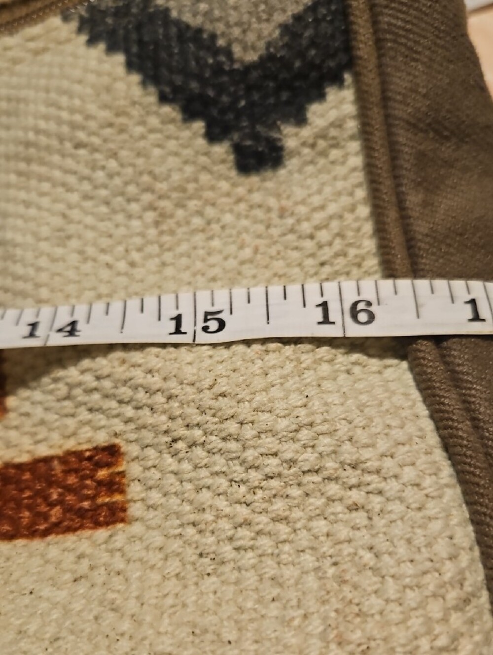 Myra Bag Southwestern Tapestry Tote in Brown, Cream, Teal - Picture 10 of 14
